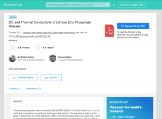 DC and Thermal Conductivity of Lithium Zinc Phosphate Glasses